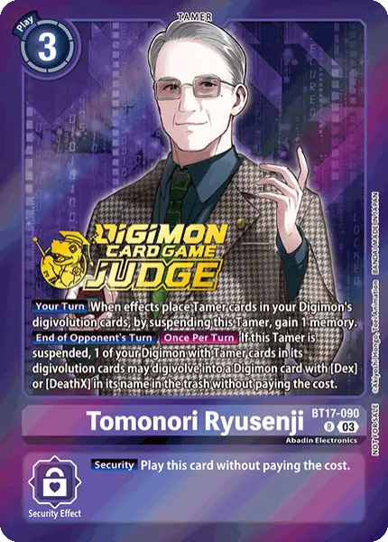 Digimon TCG Card 'BT17-090_P2' 'Tomonori Ryusenji'