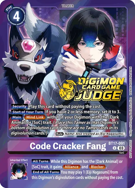 Digimon TCG Card 'BT17-091_P1' 'Cracker Fang'