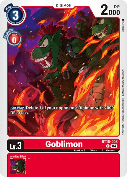 Digimon TCG Card 'BT18-008' 'Goblimon'