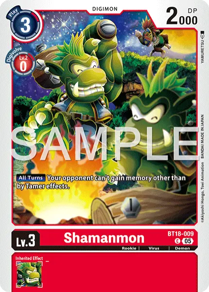 Digimon TCG Card 'BT18-009_P1' 'Shamanmon'