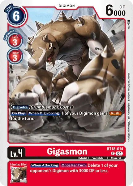Digimon TCG Card 'BT18-014' 'Gigasmon'