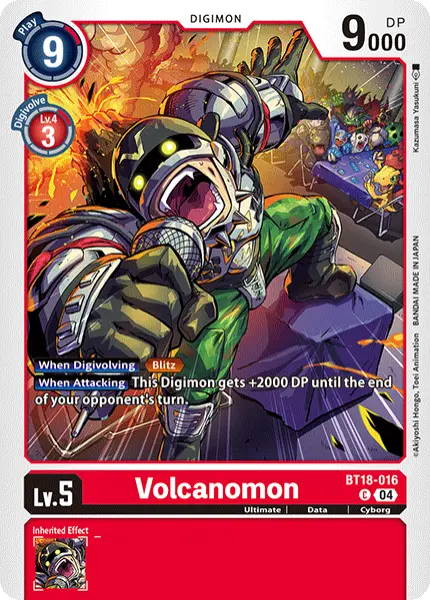 Digimon TCG Card 'BT18-016' 'Volcanomon'
