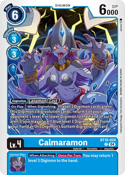 Digimon TCG Card 'BT18-024' 'Calmaramon'