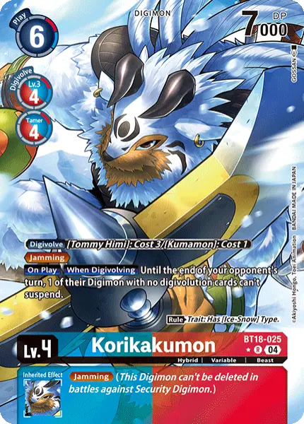 Digimon TCG Card 'BT18-025_P1' 'Korikakumon'