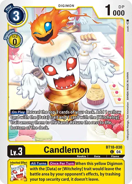 Digimon TCG Card 'BT18-030' 'Candlemon'