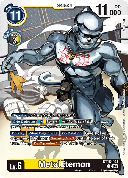 Digimon TCG Card 'BT18-041' 'MetalEtemon'