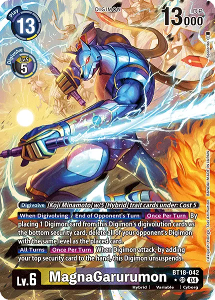 Digimon TCG Card 'BT18-042_P1' 'MagnaGarurumon'
