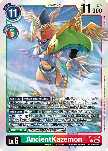 Digimon TCG Card 'BT18-054' 'AncientKazemon'