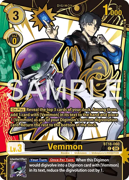 Digimon TCG Card 'BT18-060_P1' 'Vemmon'