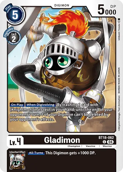 Digimon TCG Card 'BT18-062' 'Gladimon'