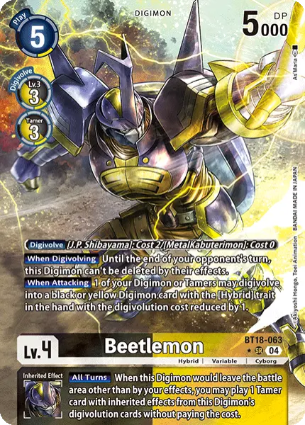 Digimon TCG Card 'BT18-063_P1' 'Beetlemon'