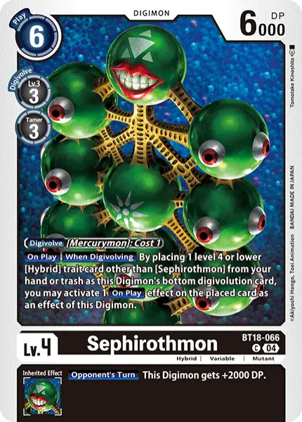 Digimon TCG Card 'BT18-066' 'Sephirothmon'