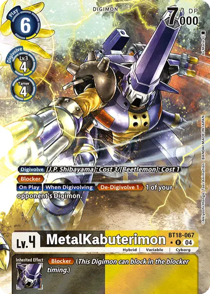 Digimon TCG Card 'BT18-067_P1' 'MetalKabuterimon'