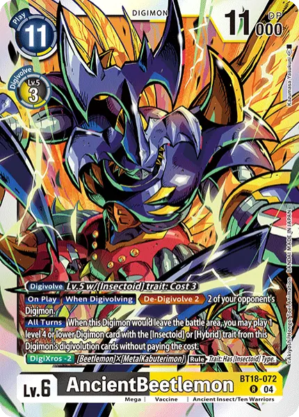 Digimon TCG Card 'BT18-072' 'AncientBeetlemon'