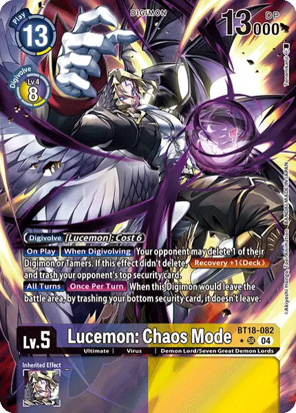 Digimon TCG Card 'BT18-082_P1' 'Lucemon: Chaos Mode'