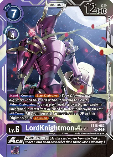 Digimon TCG Card 'BT18-083' 'LordKnightmon'