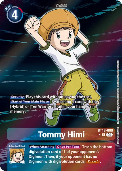 Digimon TCG Card 'BT18-089_P1' 'Tommy Himi'