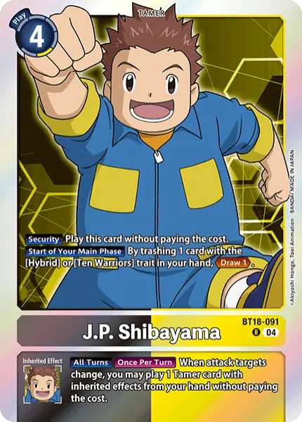 Digimon TCG Card 'BT18-091' 'J.P. Shibayama'