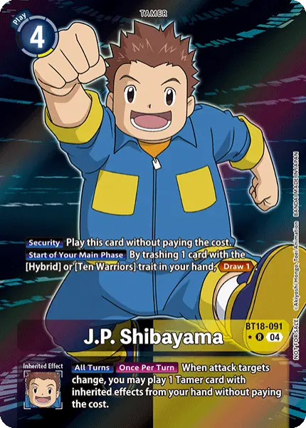 Digimon TCG Card 'BT18-091_P1' 'J.P. Shibayama'