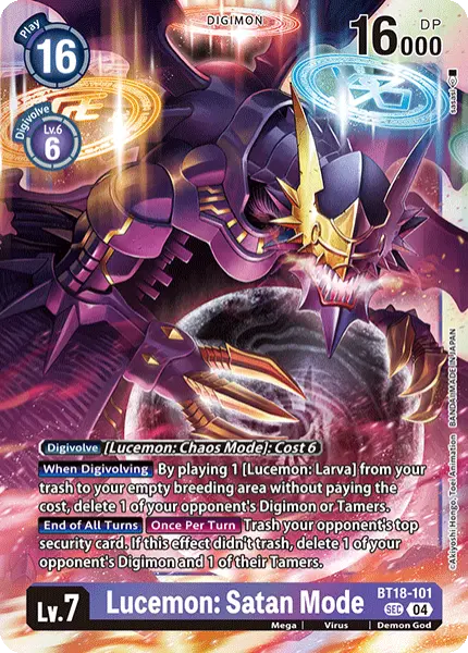 Deck Lucemon - 12th with preview of card BT18-101