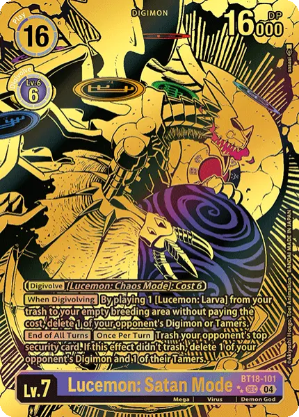 Digimon TCG Card 'BT18-101_P2' 'Lucemon: Satan Mode'