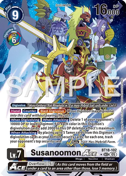 Digimon TCG Card 'BT18-102_P4' 'Susanoomon'