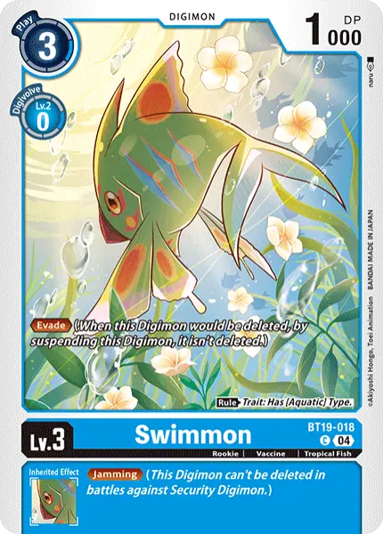Digimon TCG Card 'BT19-018' 'Swimmon'