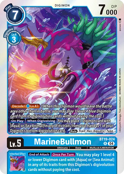 Digimon TCG Card 'BT19-024' 'MarineBullmon'