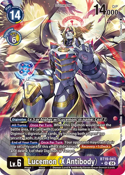 Digimon TCG Card 'BT19-043_P1' 'Lucemon (X Antibody)'