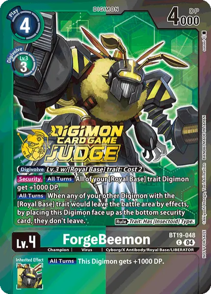 Digimon TCG Card 'BT19-048_P1' 'ForgeBeemon'