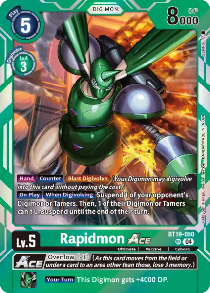 Digimon TCG Card 'BT19-050' 'Rapidmon'