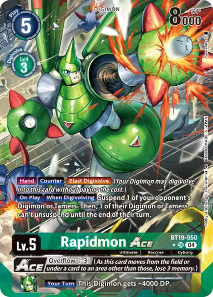 Digimon TCG Card 'BT19-050_P1' 'Rapidmon'