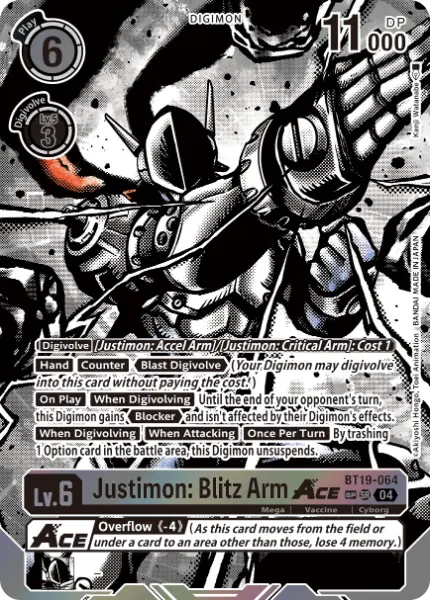 Digimon TCG Card 'BT19-064_P2' 'Justimon: Blitz Arm'