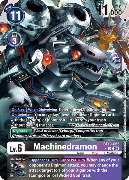 Digimon TCG Card 'BT19-065_P1' 'Machinedramon'