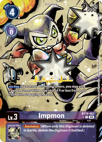 Digimon TCG Card 'BT19-067_P1' 'Impmon'
