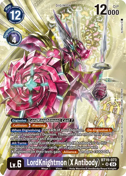 Digimon TCG Card 'BT19-073_P1' 'LordKnightmon (X Antibody)'