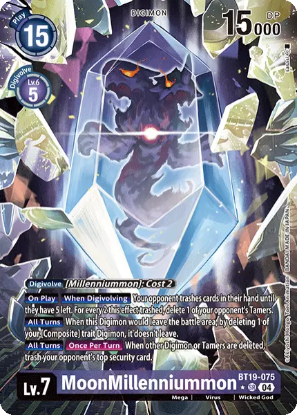 Digimon TCG Card 'BT19-075_P1' 'MoonMillenniummon'