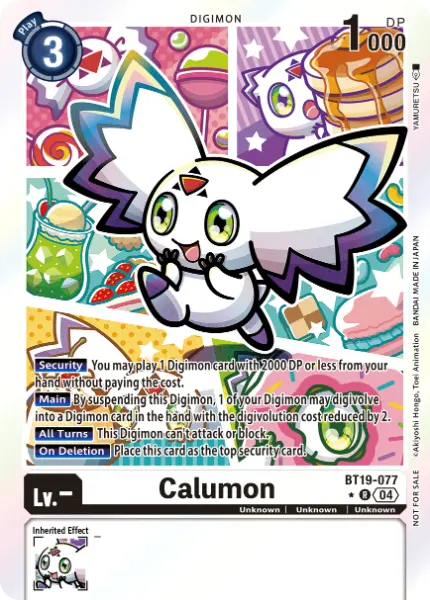 Digimon TCG Card 'BT19-077_P1' 'Calumon'