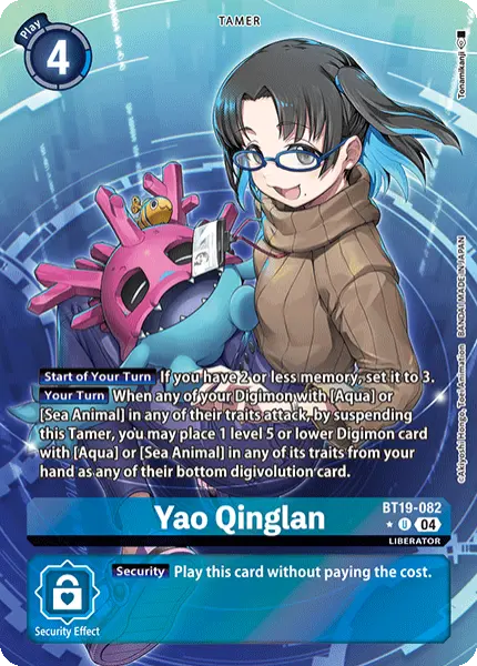 Digimon TCG Card 'BT19-082_P1' 'Yao Qinglan'
