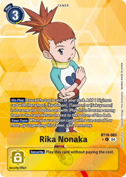 Digimon TCG Card 'BT19-083_P1' 'Rika Nonaka'
