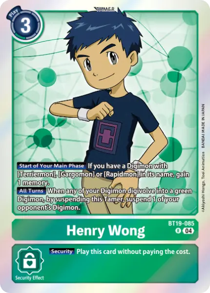 Digimon TCG Card 'BT19-085' 'Henry Wong'
