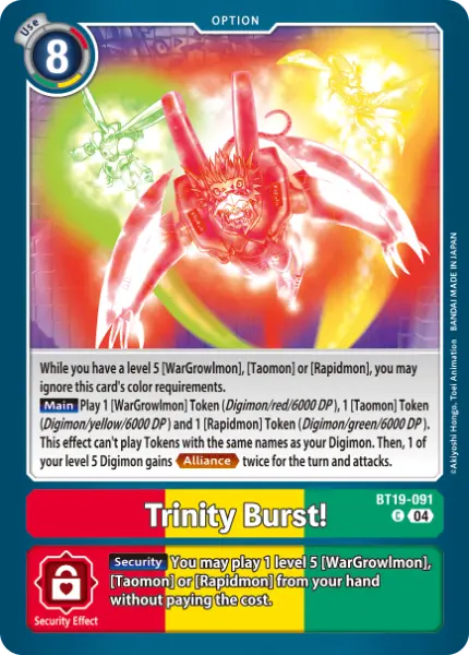 Digimon TCG Card 'BT19-091' 'Trinity Burst!'