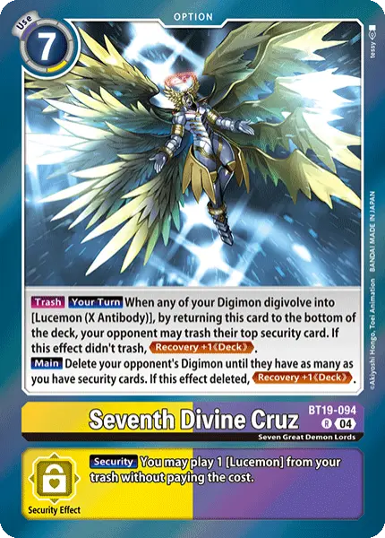 Digimon TCG Card 'BT19-094' 'Seventh Divine Cruz'