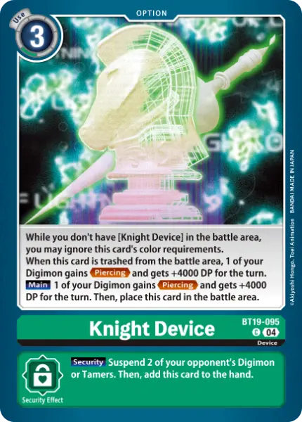 Digimon TCG Card 'BT19-095' 'Knight Device'