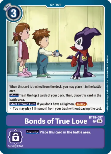 Digimon TCG Card 'BT19-097' 'Bond of True Love'