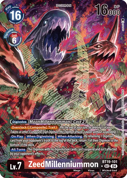 Digimon TCG Card 'BT19-101_P1' 'ZeedMillenniummon'