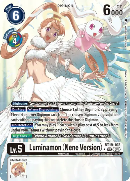 Digimon TCG Card 'BT19-102_P1' 'Luminamon (Nene Version)'