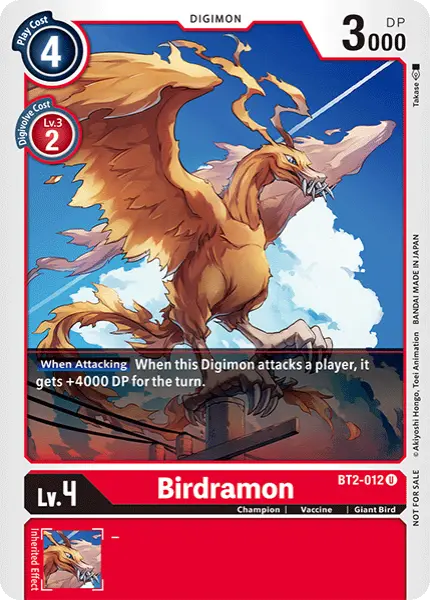 Digimon TCG Card 'BT2-012_P1' 'Birdramon'