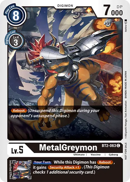 Digimon TCG Card 'BT2-063_P1' 'MetalGreymon'