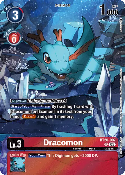 Digimon TCG Card 'BT20-007_P1' 'Dracomon'